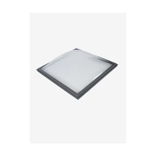 A low-profile VELUX flat roof skylight unit.
