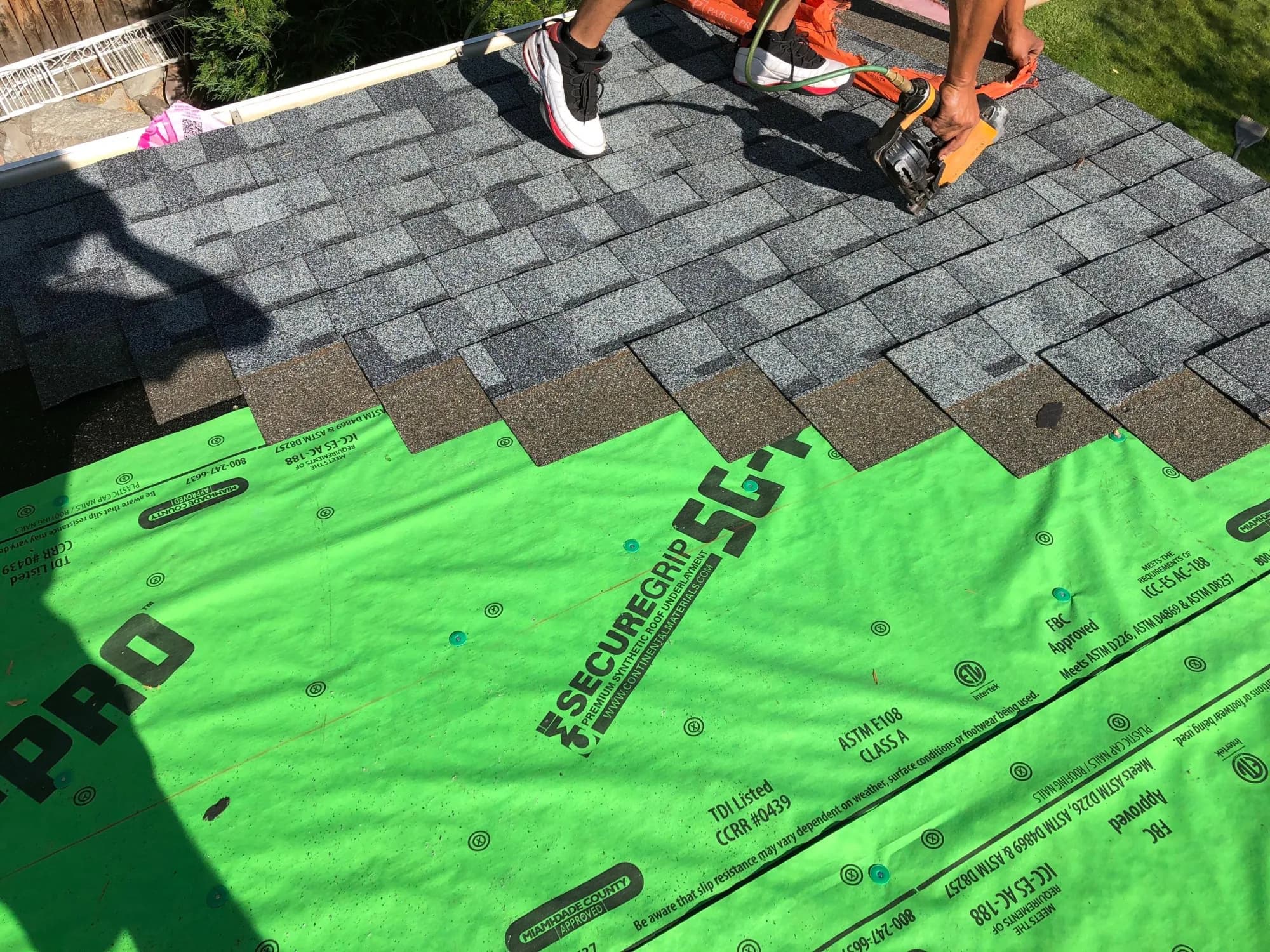 Asphalt Install In Progress — Red Hawk Roofing project