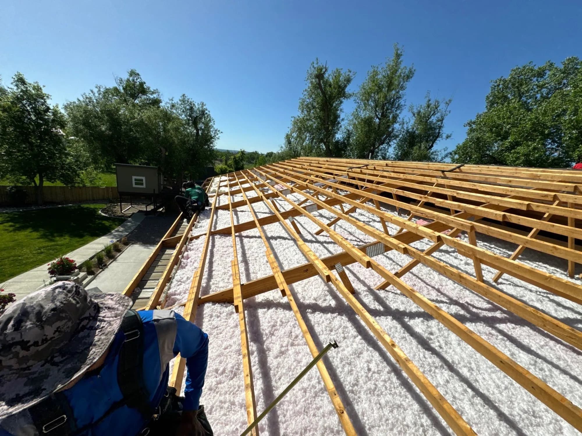 Deep Reroof Construction — Red Hawk Roofing project
