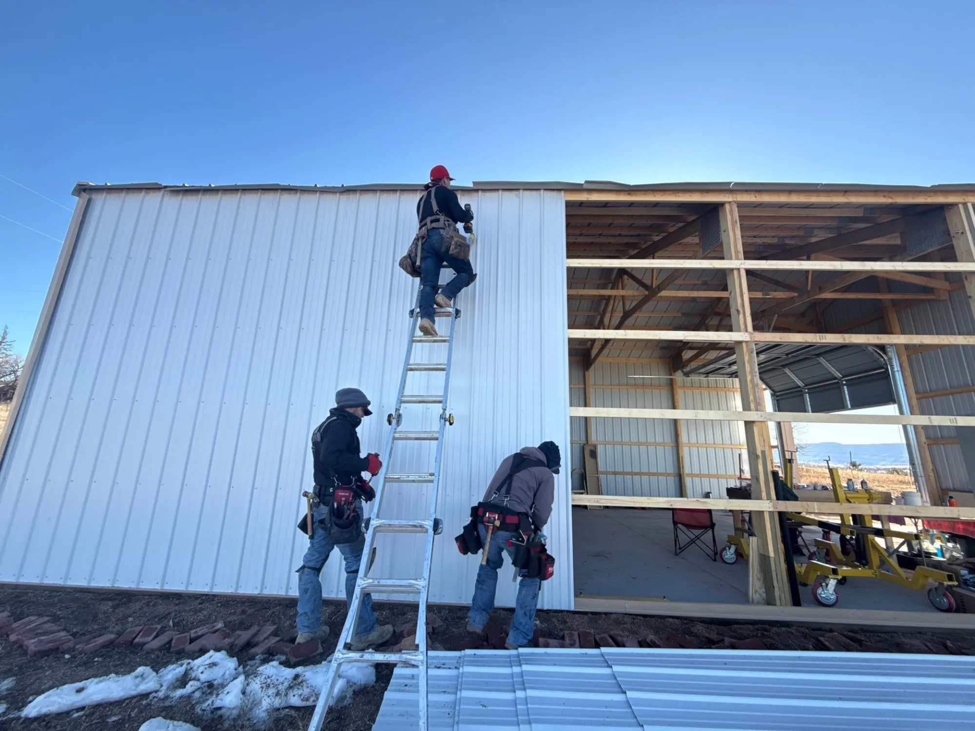 Crew Install In Progress — Red Hawk Roofing project