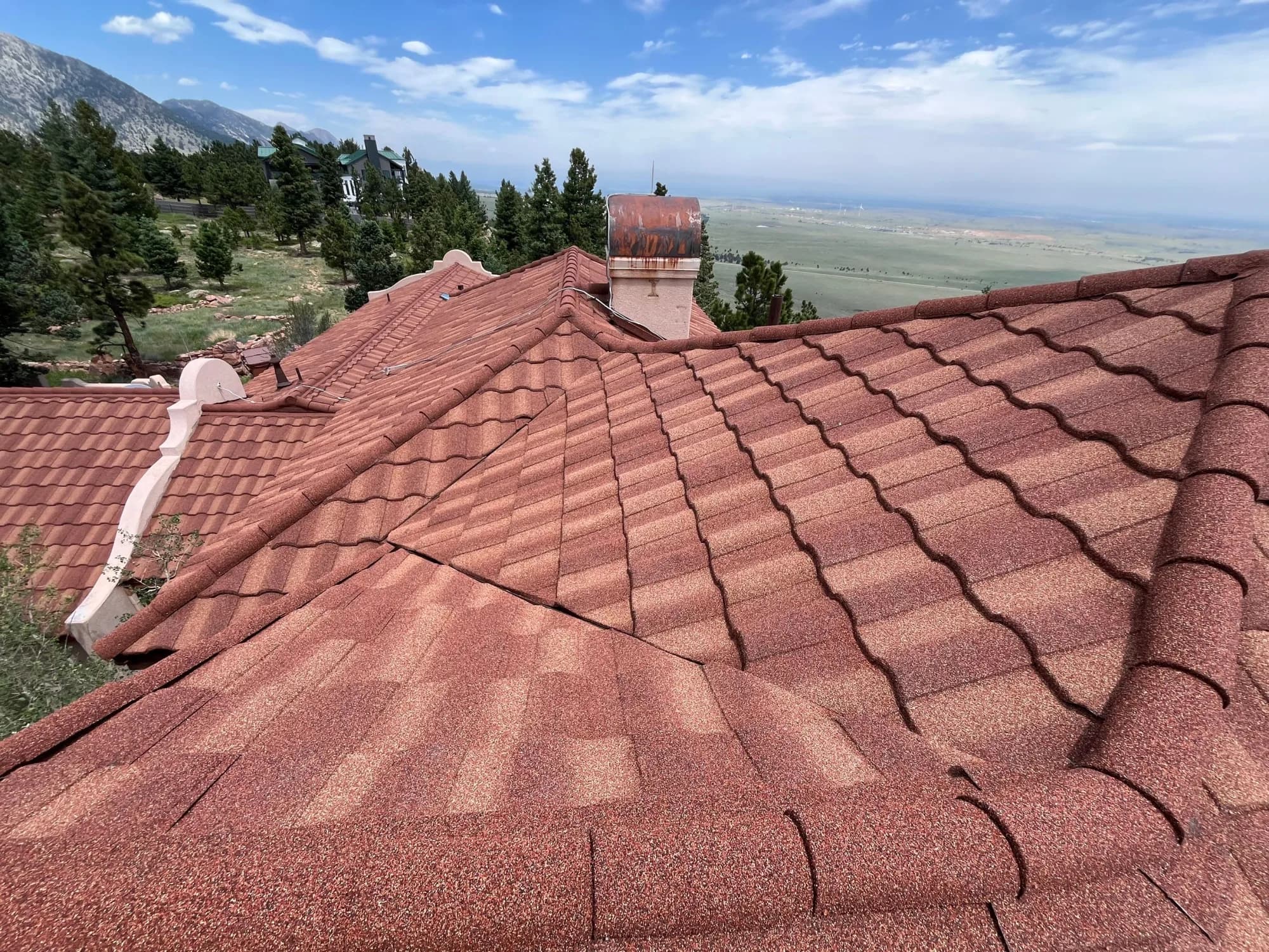 Golden Stone-Coated Steel — Red Hawk Roofing project