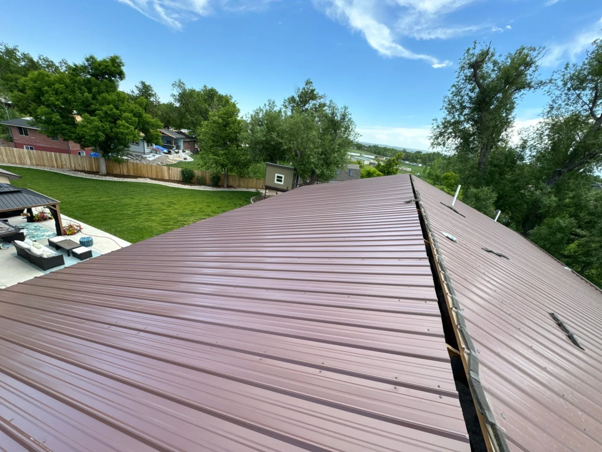 Metal Ridge Install — Red Hawk Roofing project