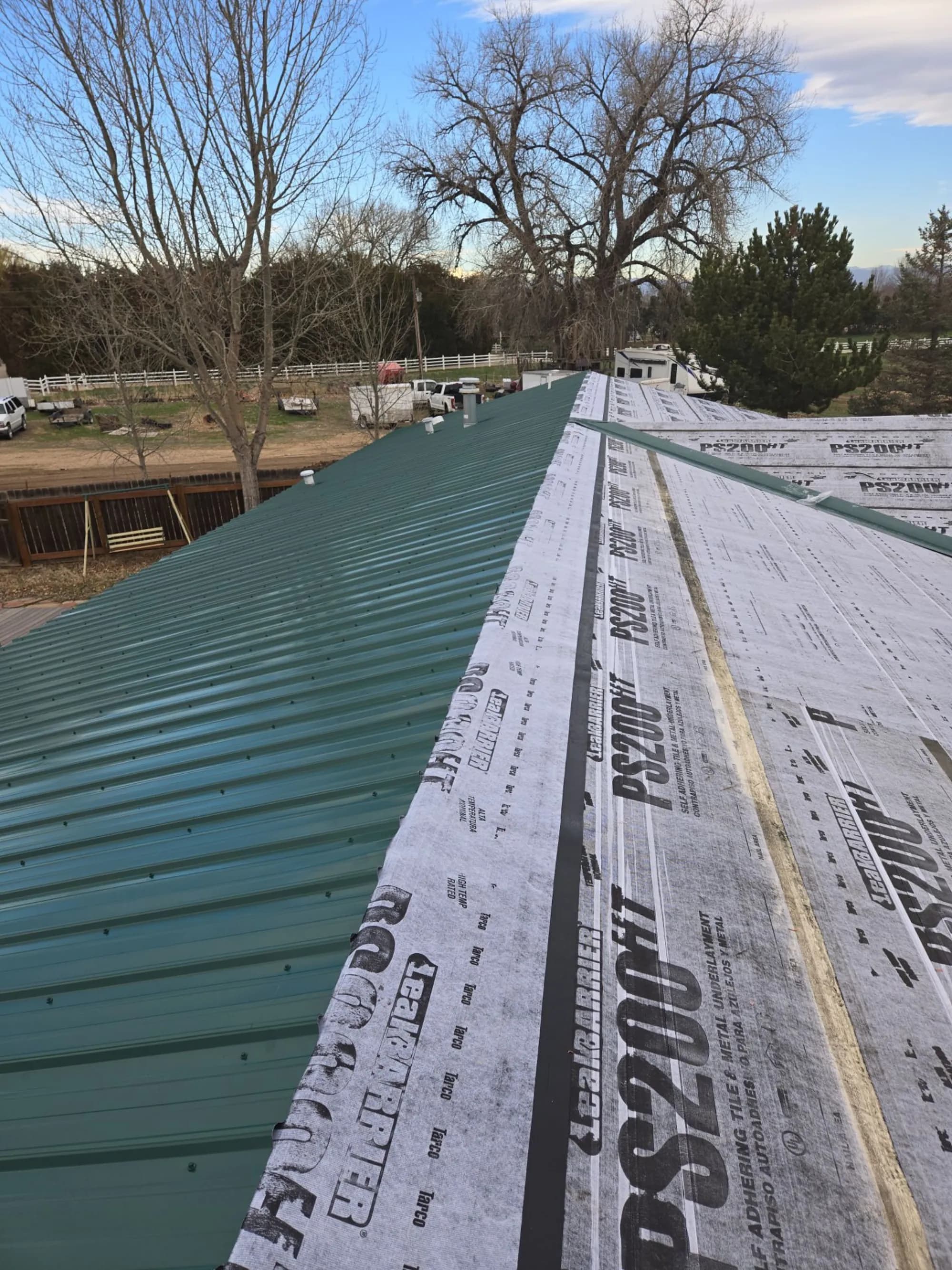 Metal Ridge Perspective — Red Hawk Roofing project