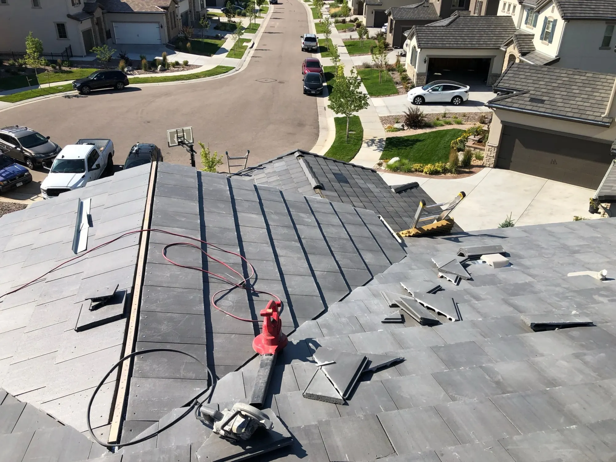 Synthetic Slate Install — Red Hawk Roofing project