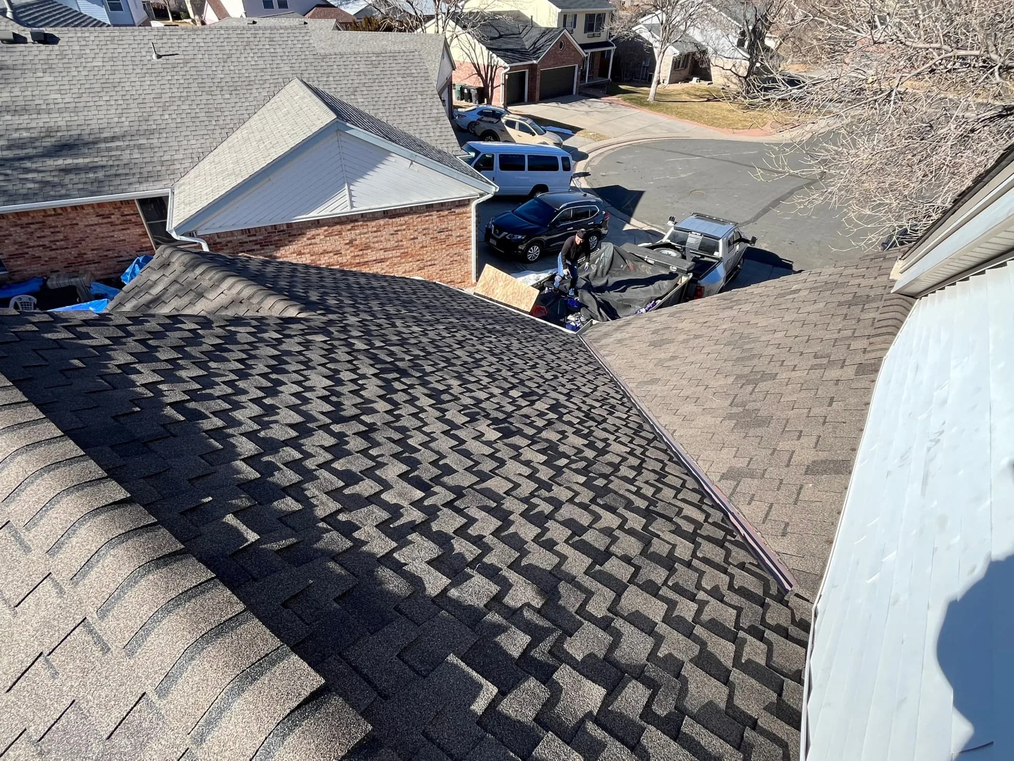 Completed Red Hawk roof replacement on a Thornton home.